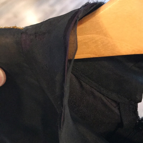 Vintage Maxi Byzantine Dress XS Velvet, Gold Lame’ & sheer balloon sleeves - Picture 14 of 16